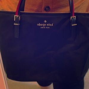Kate Spade navy nylon tote
